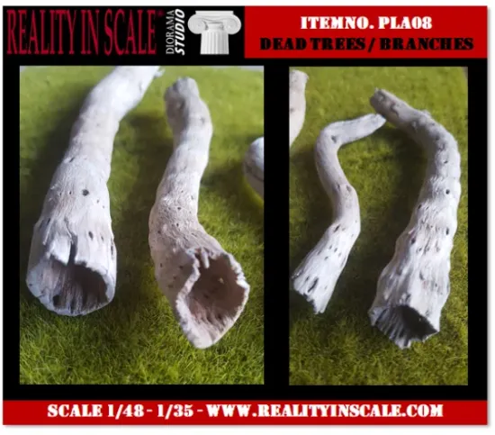 Picture of 1/35 Dead Trees & Branches Set – 3–4 Natural Wood Dead Trees - Reality in Scale PLA08