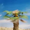 Picture of 1/35 Thick Desert Fan Palm – Resin Trunk with Palm Flower and 18 Polyurethane Leaves – 12cm Finished Height - Reality in Scale PLM11