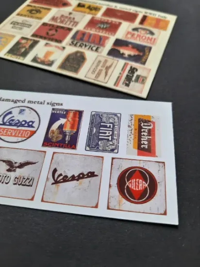 Picture of 1/35 Commercial Wooden & Rusted Signs WWII to Present – Italy - Reality in Scale 35314