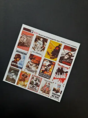Picture of 1/35 Rusted Metal Propaganda Signs WWII – Multiple Countries - Reality in Scale 35315