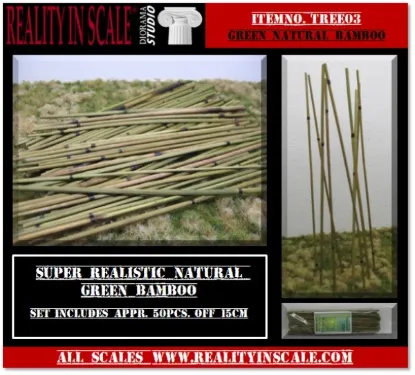 Picture of 1/35 Bamboo Set 1 – Natural Bamboo Medium Green - Reality in Scale TREE03