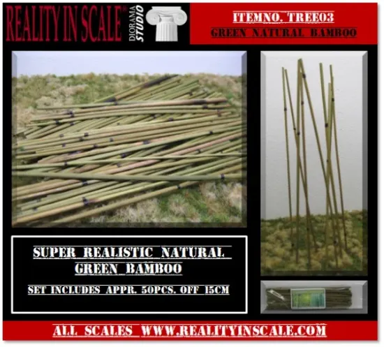 Picture of 1/35 Bamboo Set 1 – Natural Bamboo Medium Green - Reality in Scale TREE03