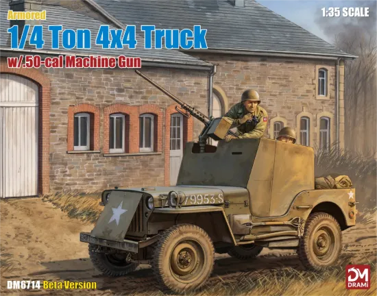 Picture of 1/35 Armored 1-4 Ton 4x4 Truck w.50-cal Machine Gun - DRAMi DM6714
