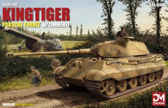 Picture of 1/35 Sd.Kfz.182 KINGTIGER PORSCHE TURRET WZIMMERIT - DRAMi DM6848
