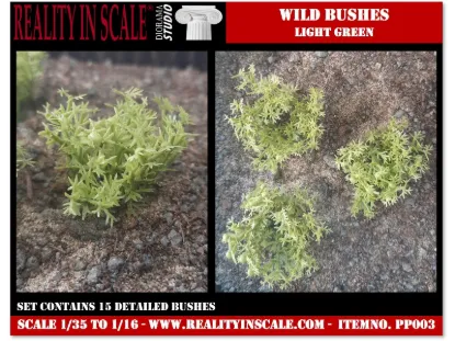 Picture of 1/35 Wild Bushes – Light Green (High Quality Plastic Plants) - Reality in Scale PP003