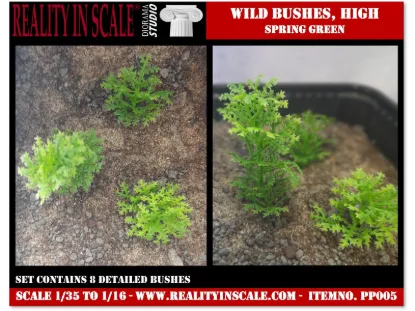 Picture of 1/35 Wild Bushes – Spring Green (High Quality Plastic Plants) - Reality in Scale PP005