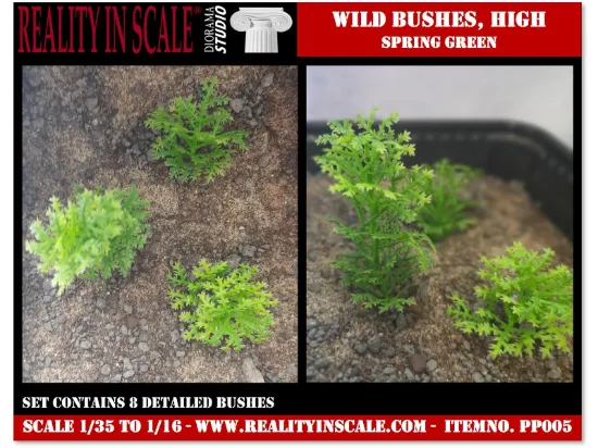 Picture of 1/35 Wild Bushes – Spring Green (High Quality Plastic Plants) - Reality in Scale PP005
