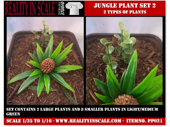 Picture of 1/35 Jungle Plant Set 2 – 2 Different Plants (High Quality Plastic Plants) - Reality in Scale PP021