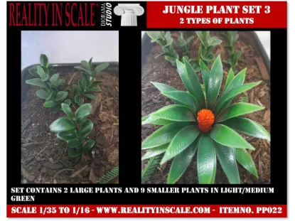 Picture of 1/35 Jungle Plant Set 3 – 2 Different Plants (High Quality Plastic Plants) - Reality in Scale PP022