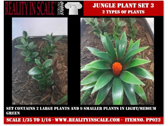 Picture of 1/35 Jungle Plant Set 3 – 2 Different Plants (High Quality Plastic Plants) - Reality in Scale PP022