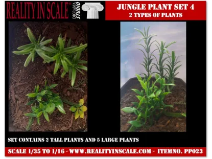 Picture of 1/35 Jungle Plant Set 4 – 2 Different Plants (High Quality Plastic Plants) - Reality in Scale PP023
