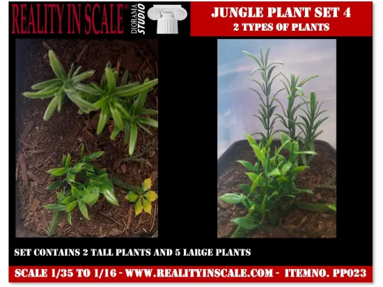 Picture of 1/35 Jungle Plant Set 4 – 2 Different Plants (High Quality Plastic Plants) - Reality in Scale PP023