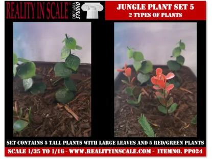 Picture of 1/35 Jungle Plant Set 5 – 2 Different Plants (High Quality Plastic Plants) - Reality in Scale PP024