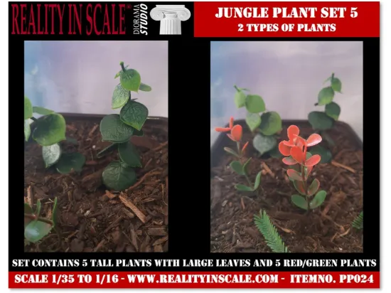 Picture of 1/35 Jungle Plant Set 5 – 2 Different Plants (High Quality Plastic Plants) - Reality in Scale PP024