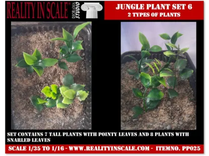 Picture of 1/35 Jungle Plant Set 6 – 2 Different Plants (High Quality Plastic Plants) - Reality in Scale PP025